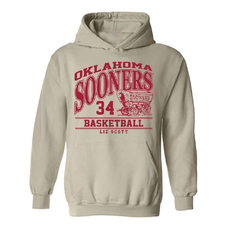 Oklahoma - NCAA Women's Basketball : Liz Scott - Classic Fashion Shersey Hooded Sweatshirt Hoodie with Button Classic Timeless
