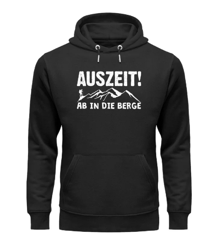 Auszeit, ab in die Berge - Unisex Premium Organic Hoodie Hoodie with Ribbed Cuffs Snug Fit Comfort
