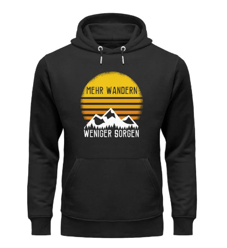 Mehr Wandern weniger Sorgen - Unisex Premium Organic Hoodie Hoodie with Hem Lace Feminine Delicate