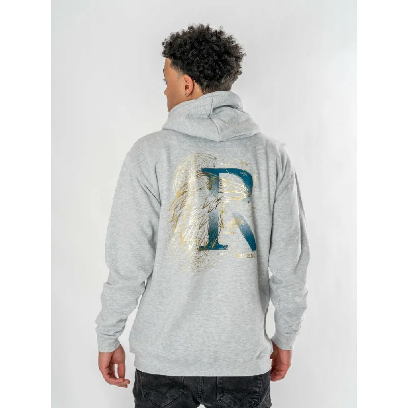 Harry Potter Unisex Grey Marl Ravenclaw Zodiac Hoodie Adult Hoodie with Print Artistic Unique