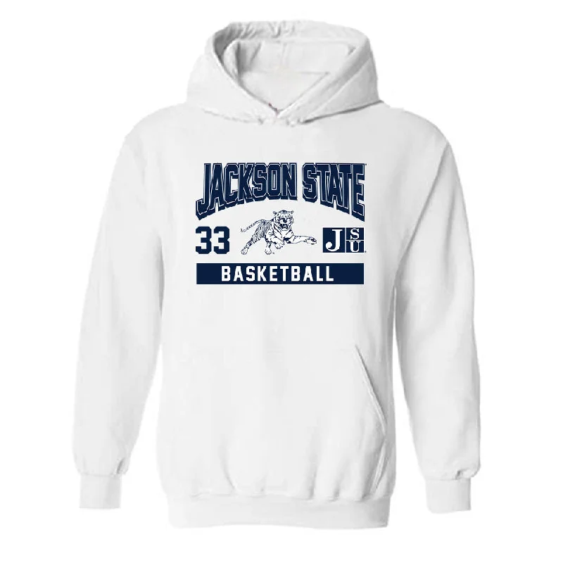 Jackson State - NCAA Women's Basketball : Amaya Barnes - Classic Fashion Shersey Hooded Sweatshirt Hoodie with Cropped Fit Short Trendy
