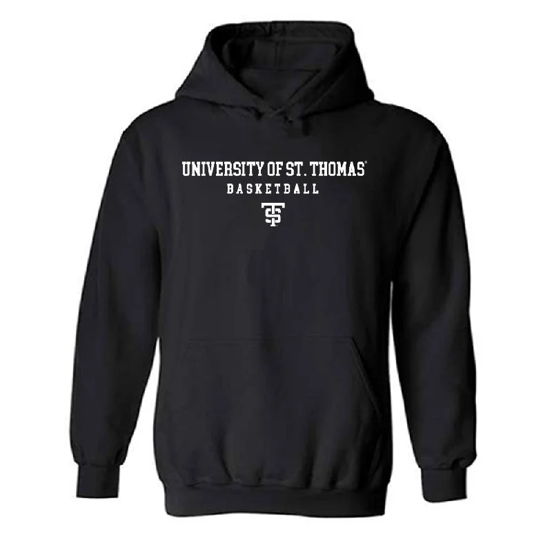 UST - NCAA Women's Basketball : Johanna Langbehn - Classic Shersey Hooded Sweatshirt Hoodie with Hem Detail Decorative Unique