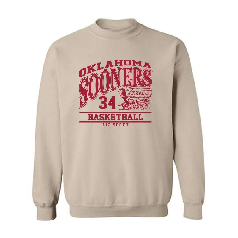 Oklahoma - NCAA Women's Basketball : Liz Scott - Classic Fashion Shersey Crewneck Sweatshirt Hoodie with Hem Lace Feminine Delicate