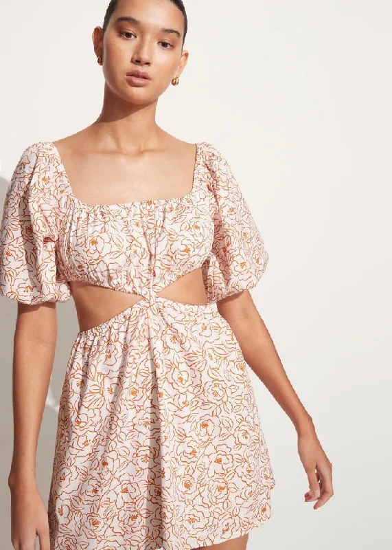 Gabelli Mini Dress (Martine Floral Orange) Fashionable Polka Dot Mini Dress