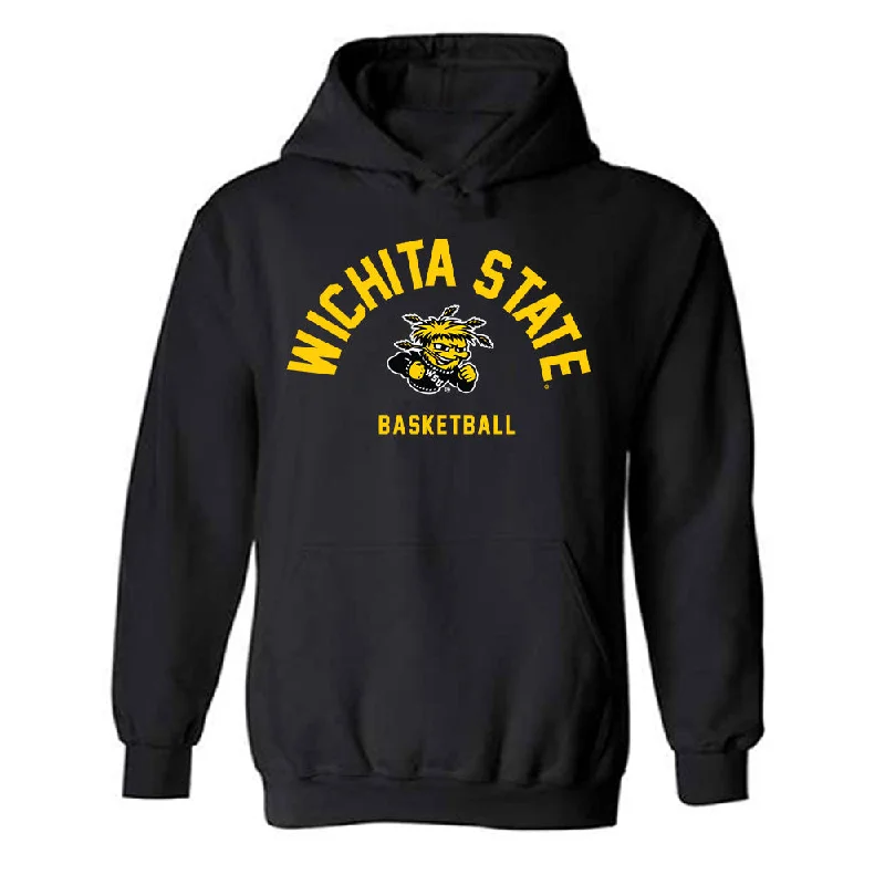 Wichita State - NCAA Women's Basketball : Aicha Ndour - Hooded Sweatshirt Hoodie with Distressed Vintage Worn
