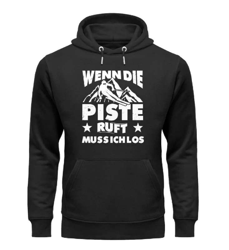 Wenn die Piste ruft muss ich los - Unisex Premium Organic Hoodie Hoodie with Batwing Sleeves Loose Dramatic