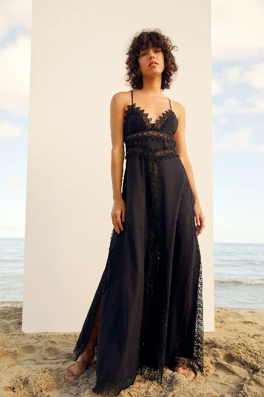 Imagen Long Dress - Black Tunics Versatile all-occasion