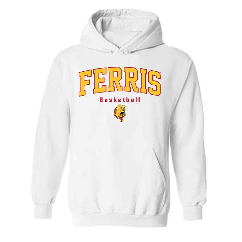 Ferris State - NCAA Women's Basketball : Mia Riley - Classic Shersey Hooded Sweatshirt Hoodie with Raw Hem Edgy Unfinished
