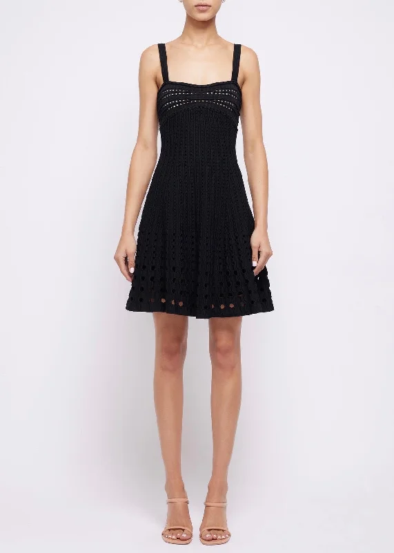 Franklin Mini Dress (Black) Trendy Tulle Mini Dress