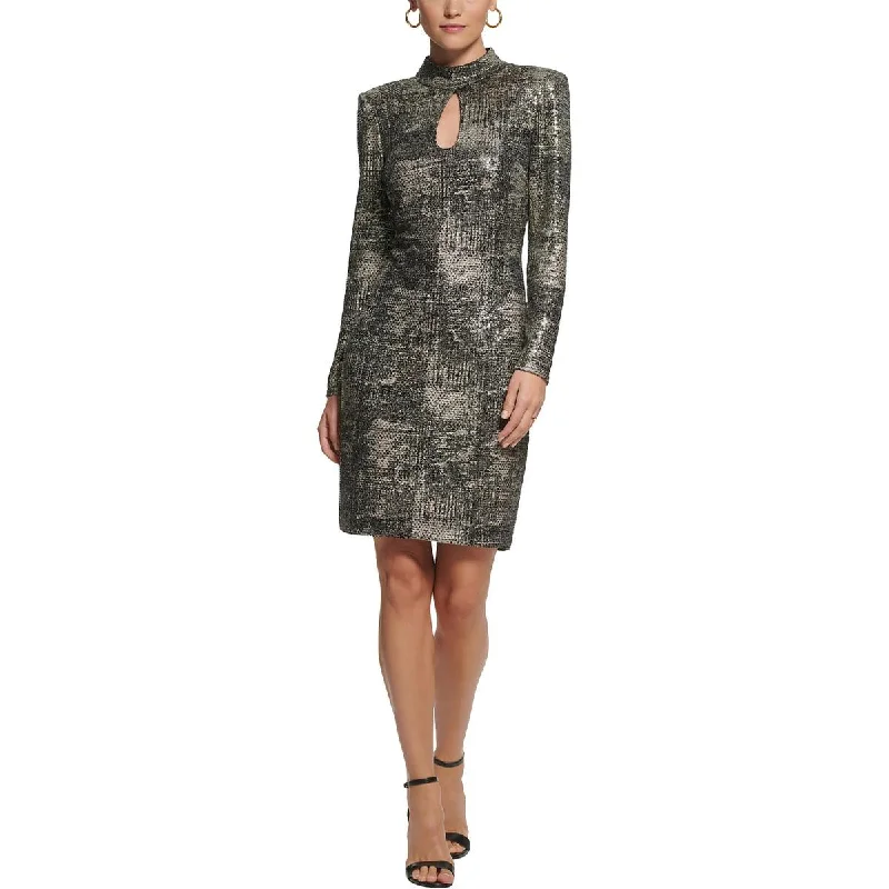 Vince Camuto Womens Metallic Cut-Out Cocktail And Party Dress Tunics Versatile functional