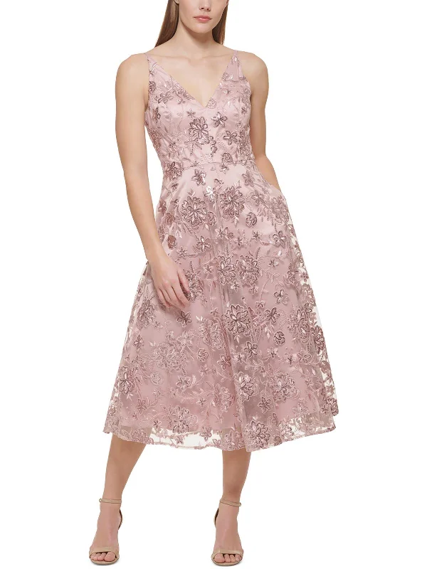 Womens Mesh Embellished Cocktail And Party Dress Tunics Yoga stretchy
