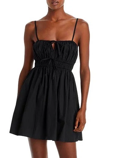 Emeline Mini Dress (Black) Elegant Vintage Mini Dress