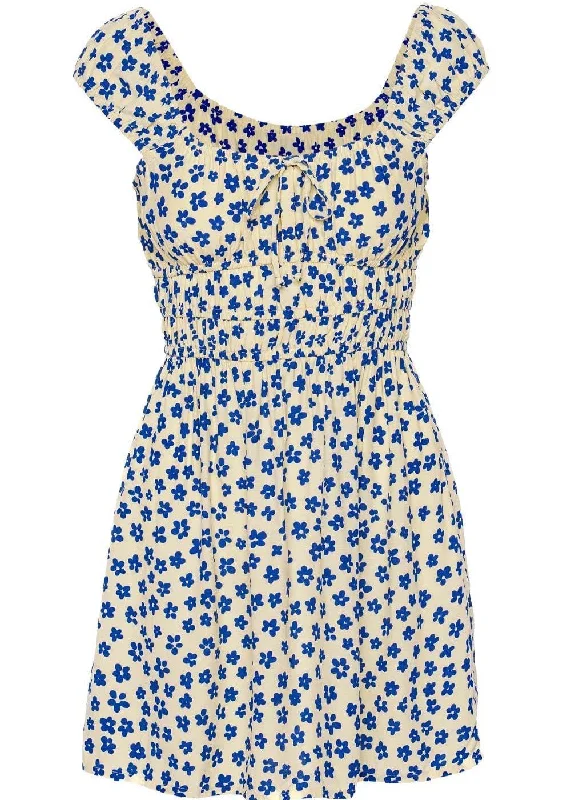 Lucciola Mini Dress (Gita Floral Blue) Fashionable Summer Mini Dress