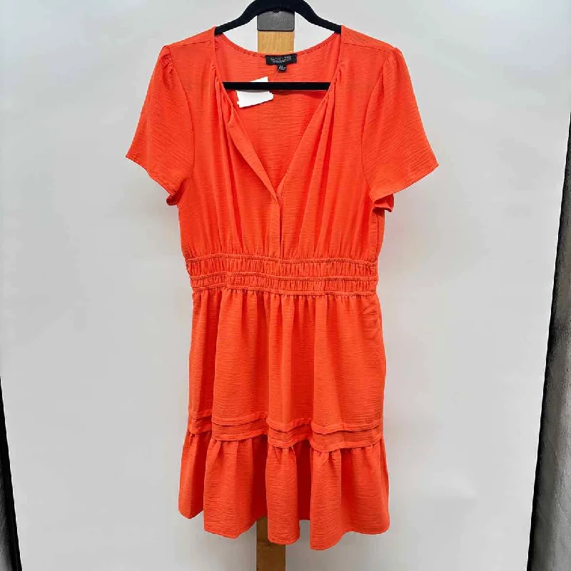 Rachel Zoe Women's Size L Orange Solid Dress Tunics Vintage classic