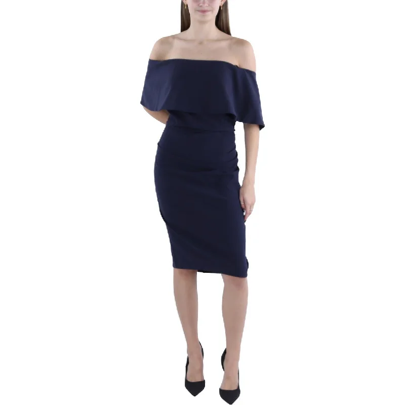 Vince Camuto Womens Plus Off-The-Shoulder Ruched Cocktail And Party Dress Tunics Chic fashionable