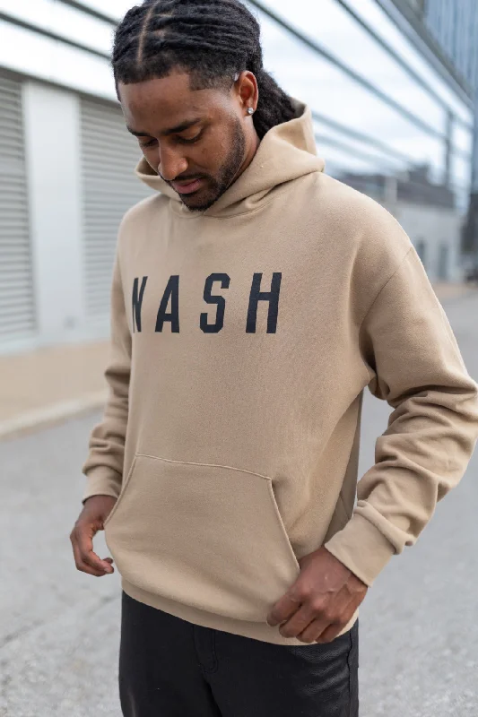 NASH Basic Hoodie [Sandstone] Oversized Hoodie Comfort Casual