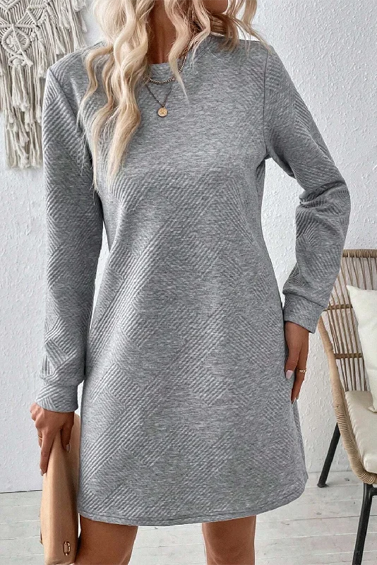 Loose-Fitting Mini Dress Fashionable Button-Front Mini Dress