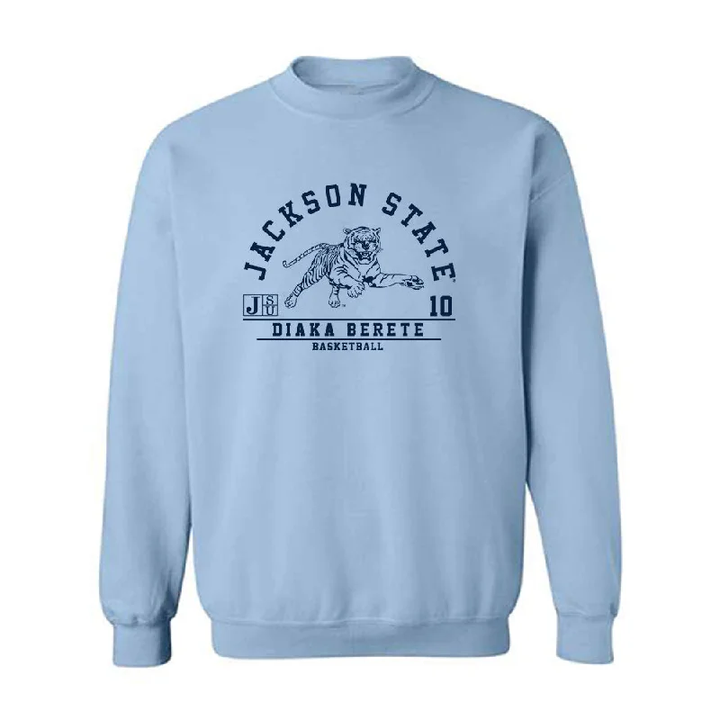Jackson State - NCAA Women's Basketball : Diaka Berete - Classic Fashion Shersey Crewneck Sweatshirt Hoodie with Front Slit Layering Stylish