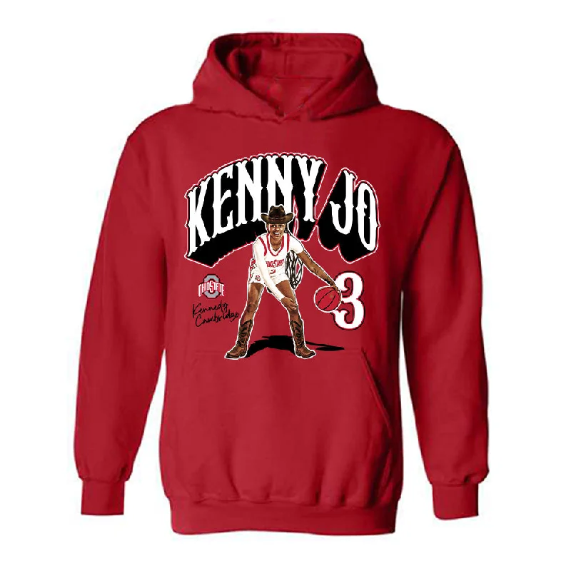 Ohio State - NCAA Women's Basketball : Kennedy Cambridge - Hooded Sweatshirt Hoodie with Slim Fit Tailored Modern