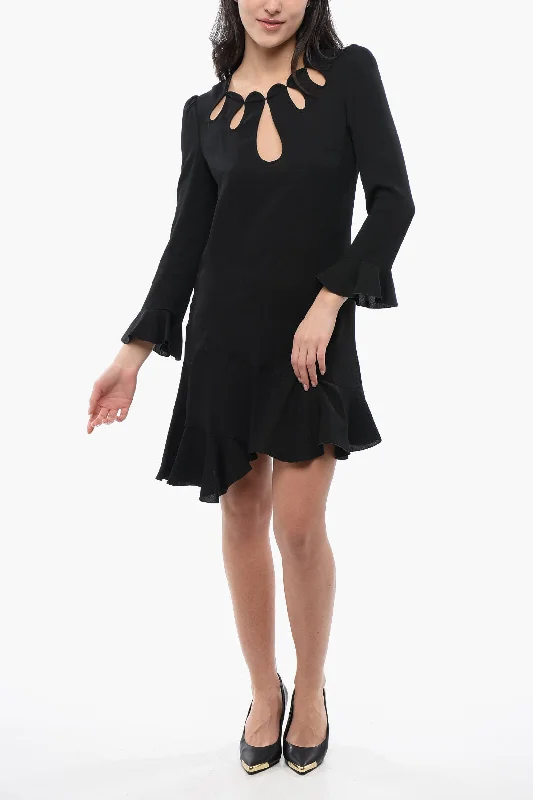 Dsquared2 Silk Blend FLUID Dress with Cut-Out Details Tunics Floral girly