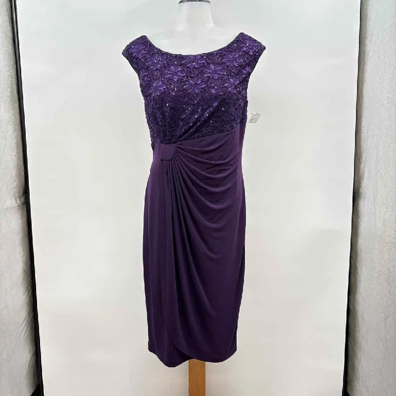 Connected Women's Size 10 Purple Solid Dress Tunics Cozy soft