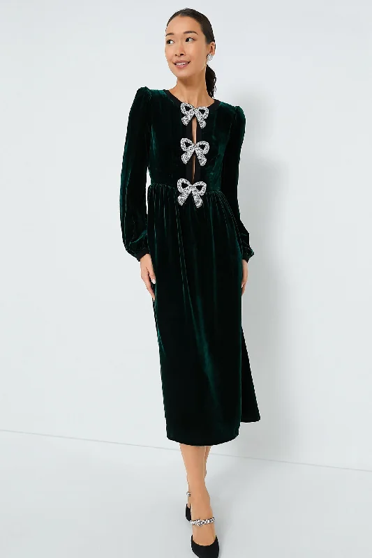 Racing Green Camille Bows Dress Tunics Gym athletic