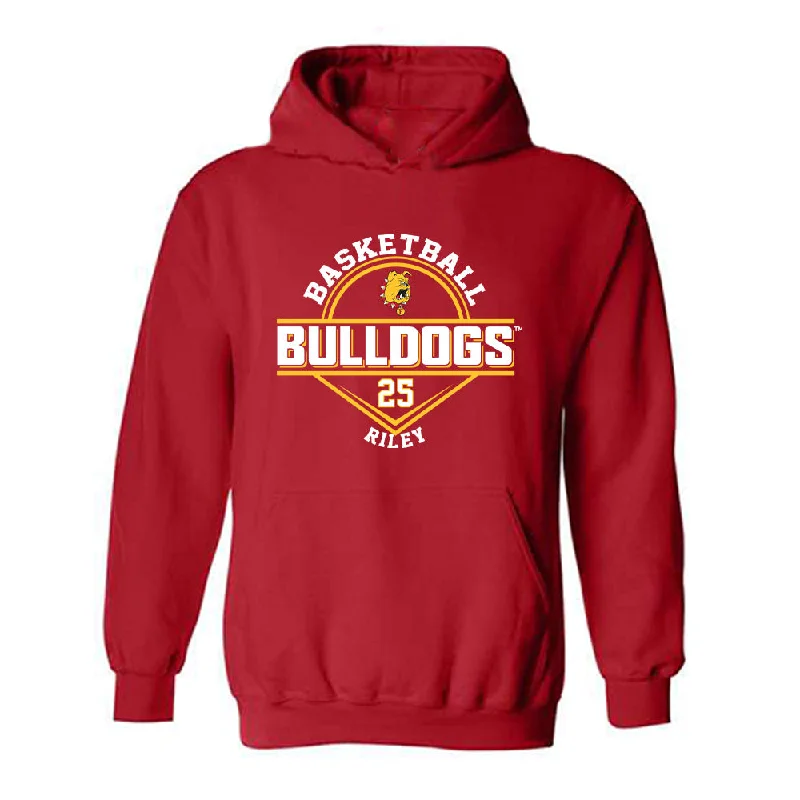 Ferris State - NCAA Women's Basketball : Mia Riley - Classic Fashion Shersey Hooded Sweatshirt Hoodie with Slit Hem Functional Movement