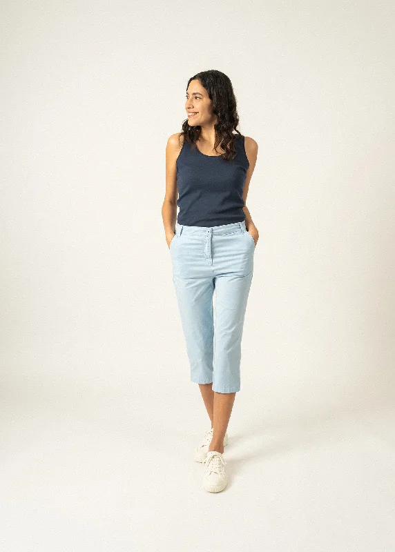 Marinette three quarter pants - in cotton twill (CIEL) Elegant Silk Pants