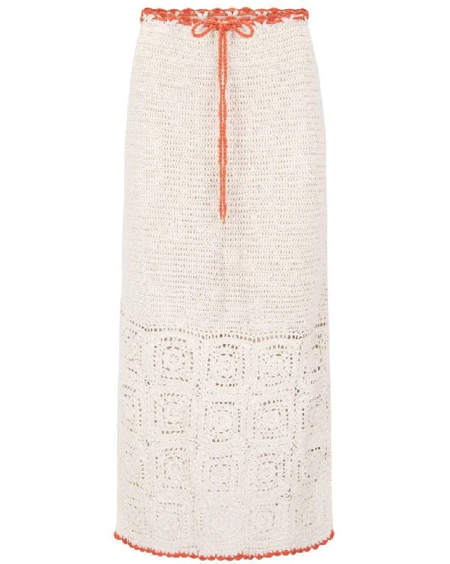 Mystic Crochet Midi Skirt velvet skirt sumptuous