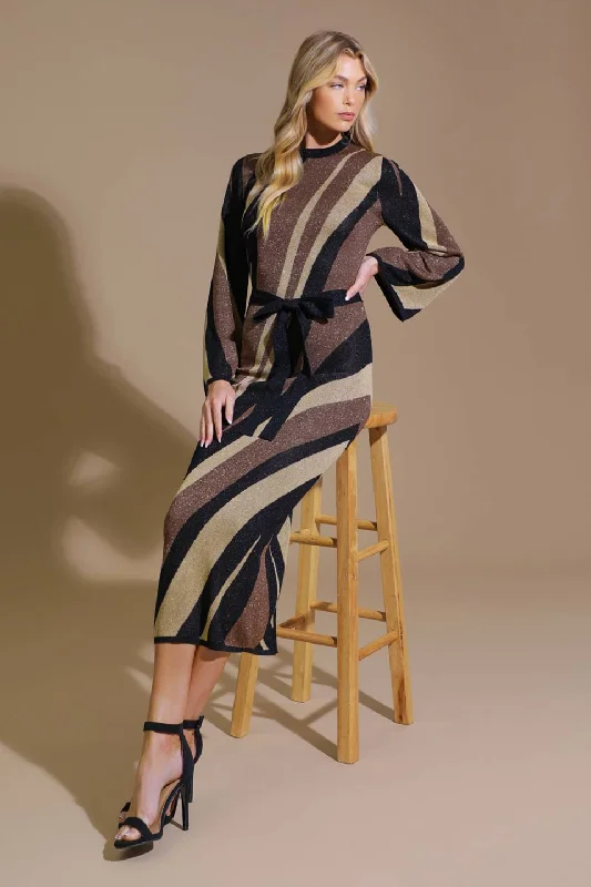 Put On A Smile Midi Sweater Dress Soft Cozy Warm