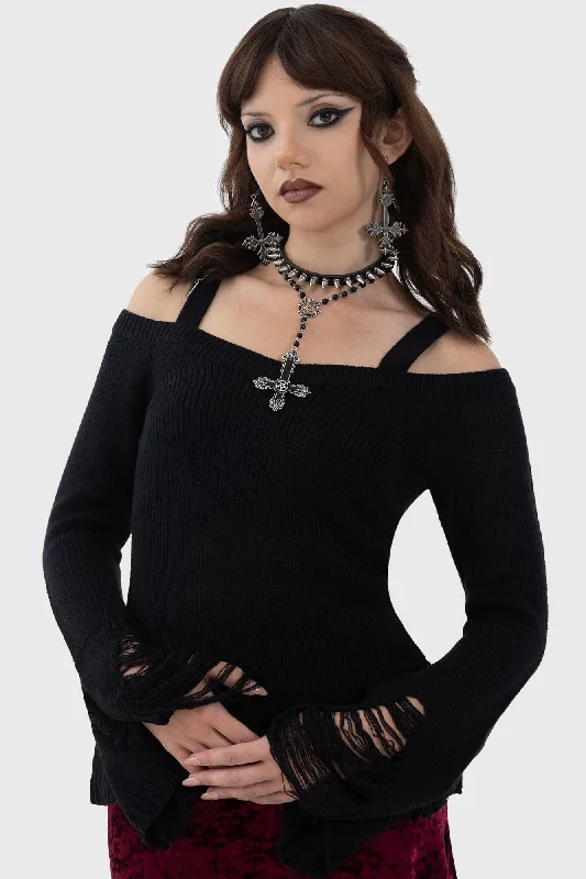 Night Widow Sweater Lace Blend Ribbed Blend Corduroy Blend
