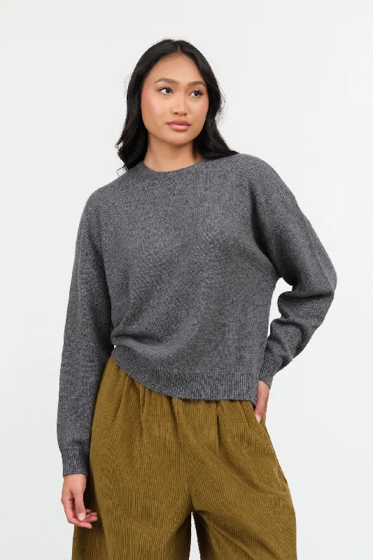 Artemis Sweater in Dark Heather Grey Oversized Loose Flowy
