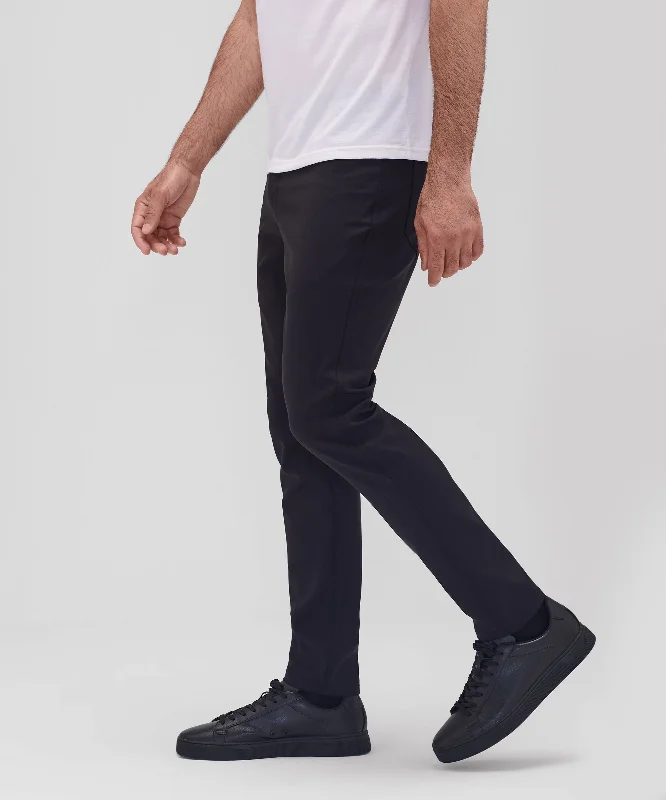 Men's Slim Merino Travel Pants Modern Stretch Trousers