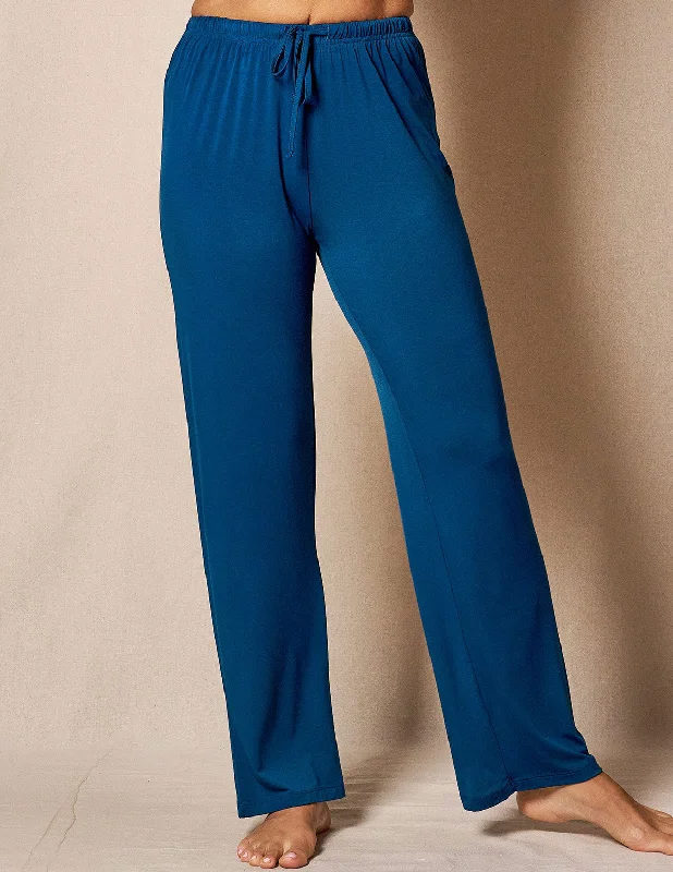 Bamboo Sleep Pants - Atlantic Blue Comfy Cargo Trousers