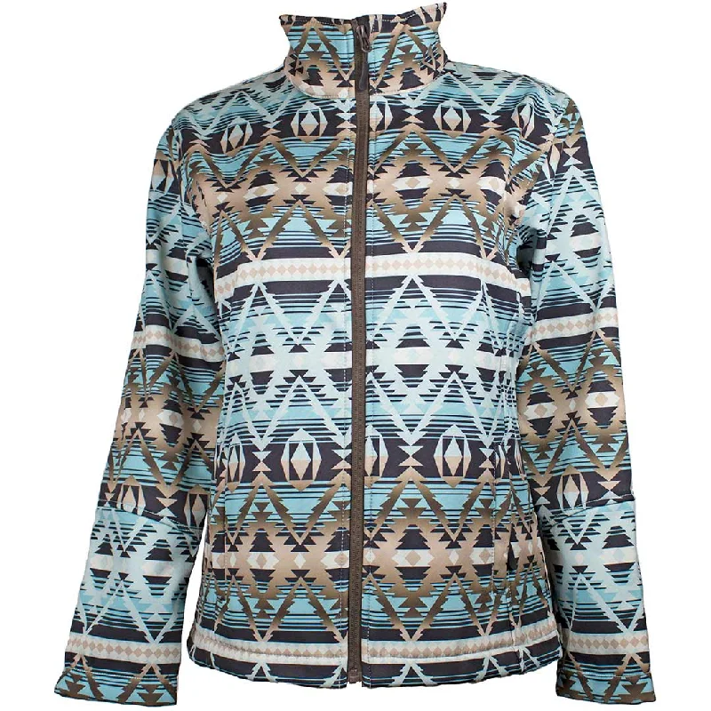 Cowgirl Legend Women's Aztec Print Softshell Jacket Embroidered Jacket Appliqued Jacket Beaded Jacket