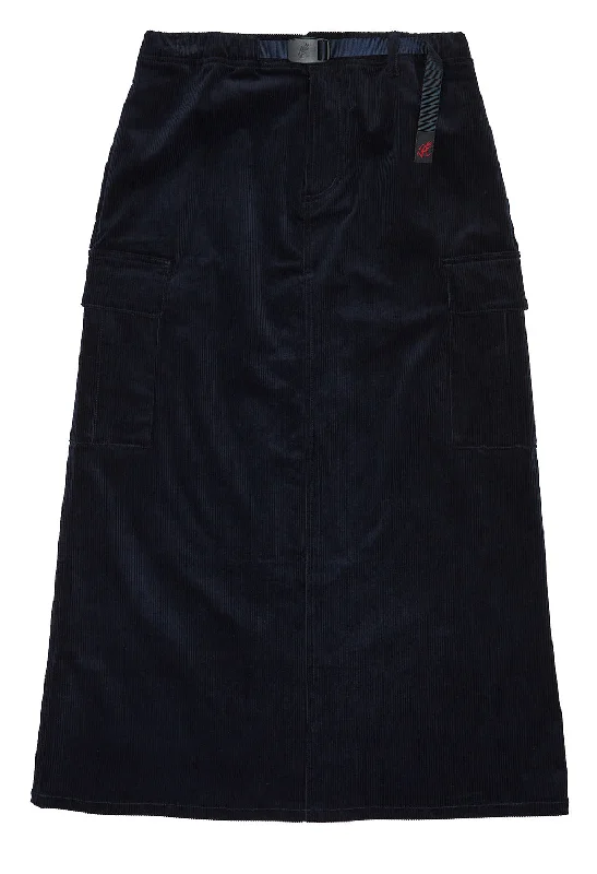 Gramicci Women's Corduroy Long Cargo Skirt - Dark Navy lace skirt romantic