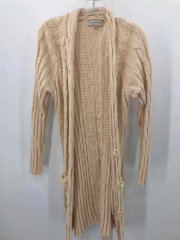 Pre-Owned Jones NY Ivory Size XL Long Sweater Thin Thick Dense