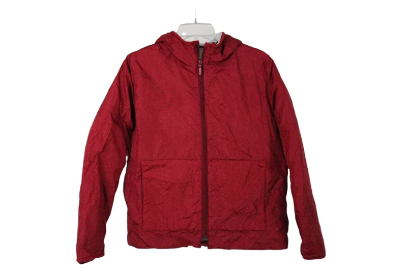 Old Navy Red Fleece Lined Jacket | S Snapped Jacket Toggled Jacket Drawstring Jacket