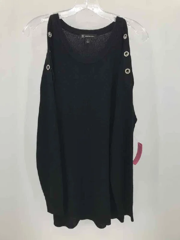 Pre-Owned INC Black Size Medium Sweater Tailored Straight A-Line