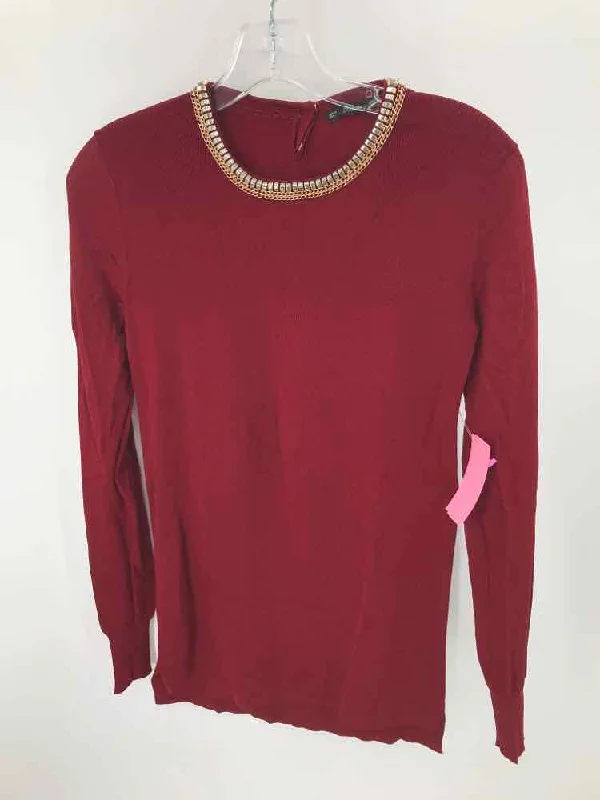 Pre-Owned Zara Red Size Medium Sweater Long Sweater Short Sweater Cropped Sweater