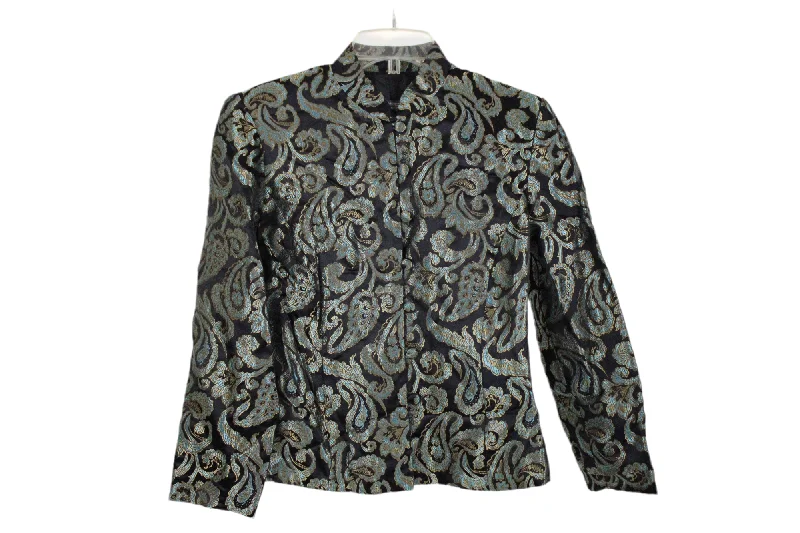 Dressbarn Collection Black Jacket | S Lace Jacket Ribbed Jacket Sequined Jacket