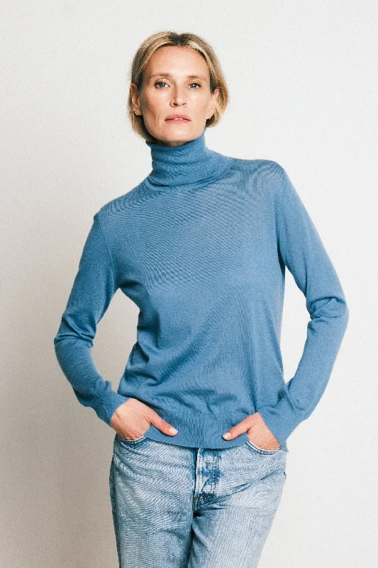 THE SUPER LIGHT ROLLNECK SWEATER | SKIPPER Boat Neck Shawl Collar Notched Collar