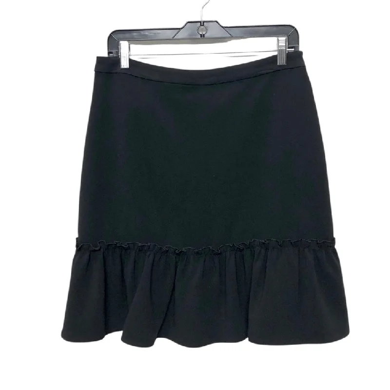 Skirt Designer By Karl Lagerfeld In Black, Size:4 linen skirt breathable