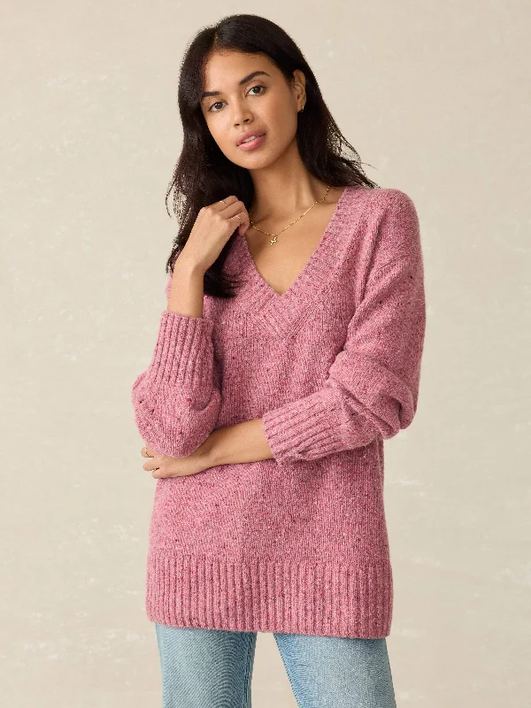 Driftwood Donegal Sweater - Berry Shake Glossy Satin Silk