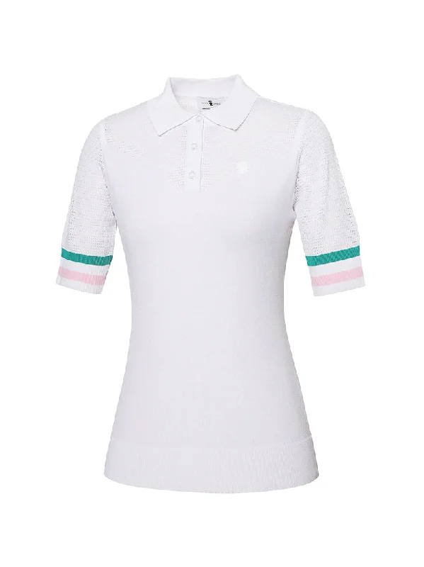 W.ANGLE SS22 WOMEN SKIRT TISSUE SHORT SLEEVE SWEATER Graphic Sweater Embroidered Appliqued