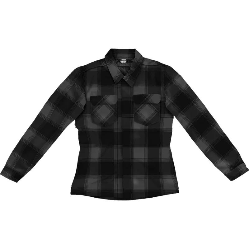 ICON Women's Fallblock CX Flannel Jacket A-Line Jacket Boat Neck Shawl Collar