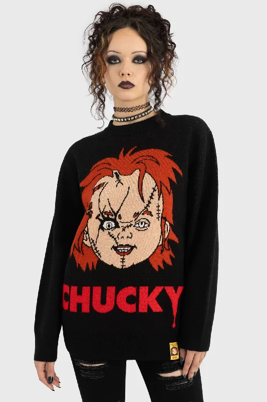 I Like To Be Hugged Knit Sweater Ribbed Striped Patterned