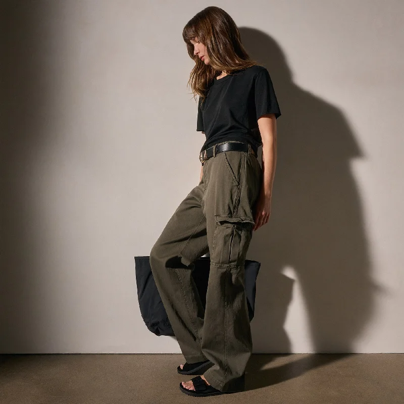 Army Cotton Slub Cargo Pant - Hunter Pigment Trendy Printed Pants