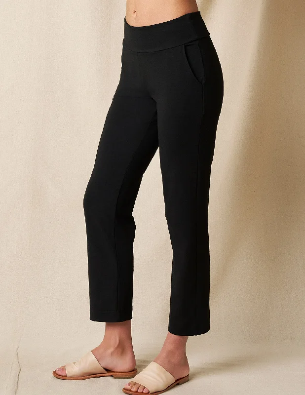 Bamboo / Organic Cotton Flat Waist Ankle Pants Comfortable Fleece Pants