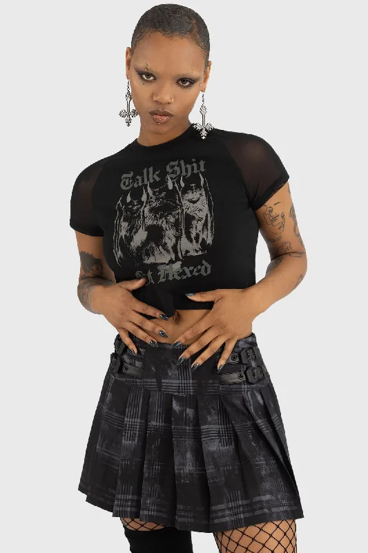 Stormcloud Mini Skirt high slit skirt